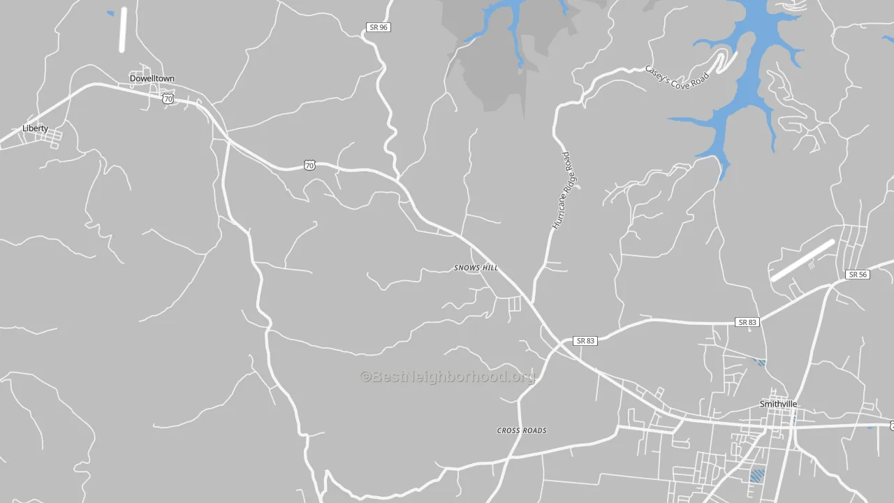 Transit Grade map of Snows Hill, TN
