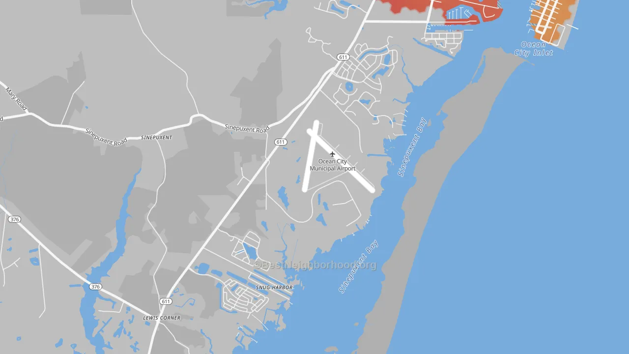 Transit Grade map of Snug Harbor, MD