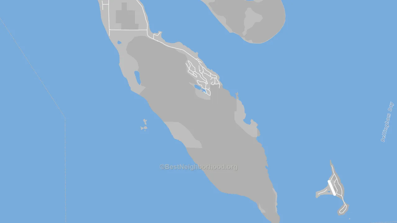 Transit Grade map of Snug Harbor, WA