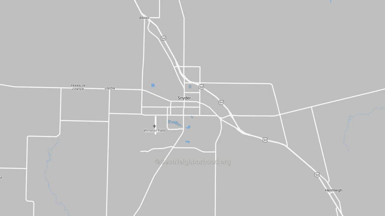 Transit Grade map of Snyder, TX