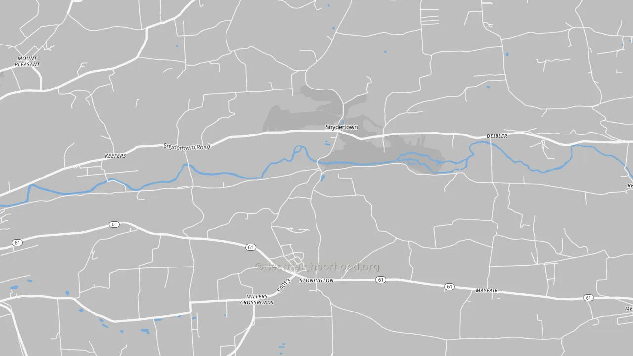 Transit Grade map of Snydertown, PA