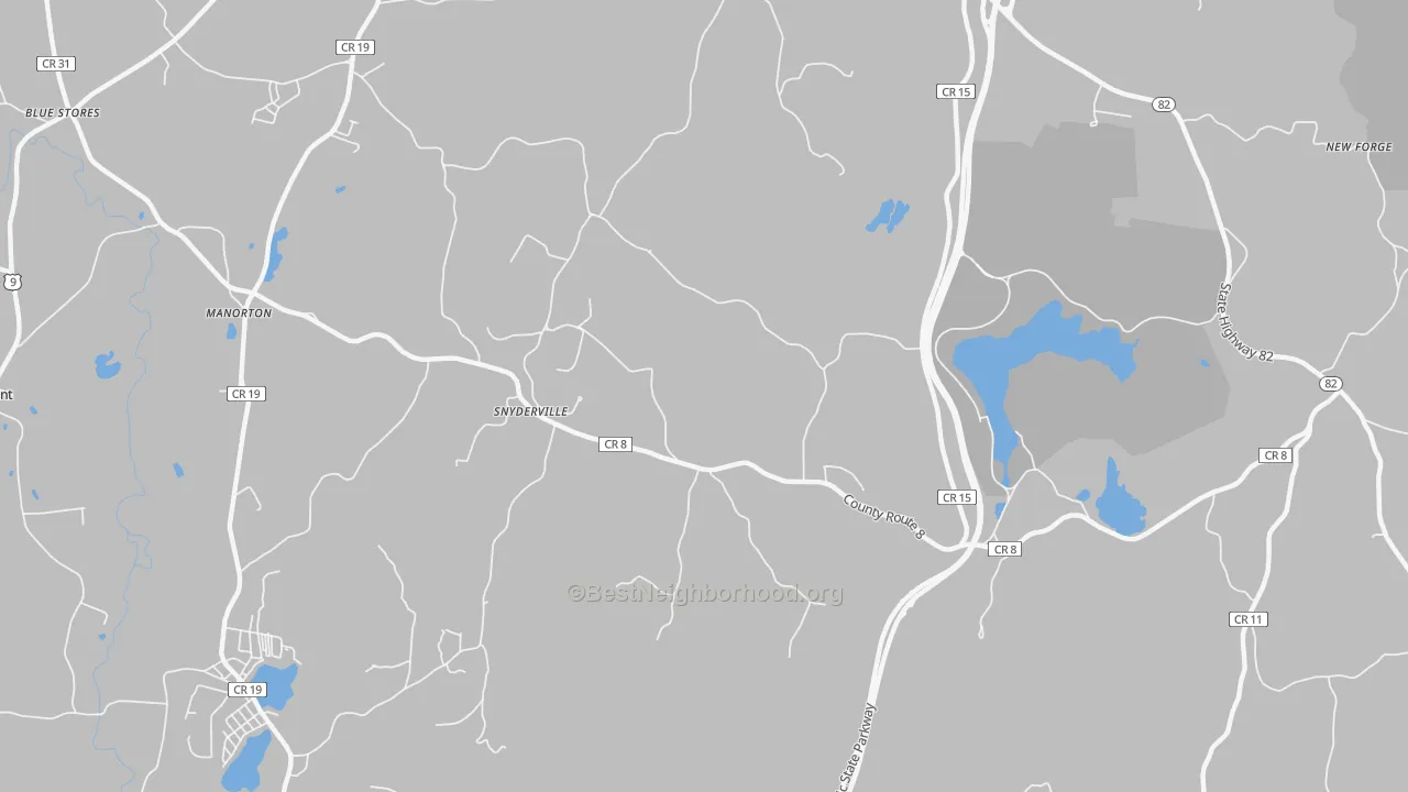 Transit Grade map of Snyderville, NY