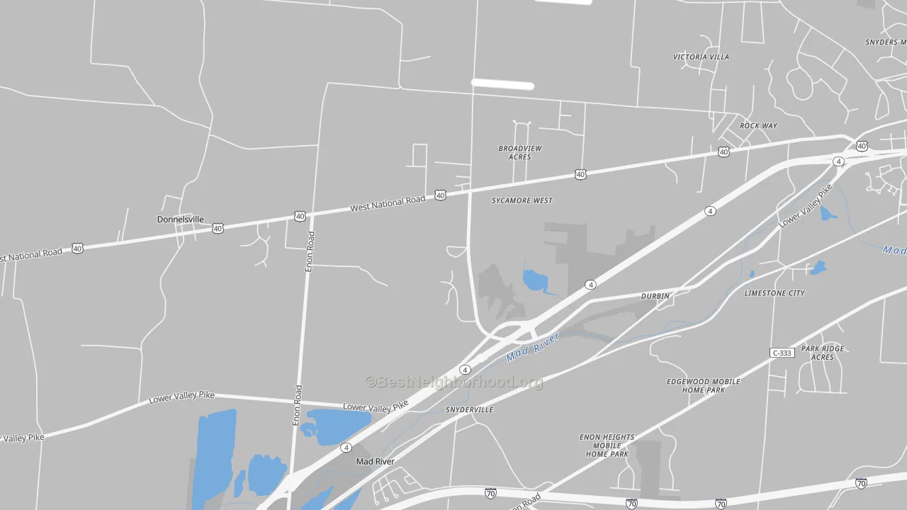 Transit Grade map of Snyderville, OH