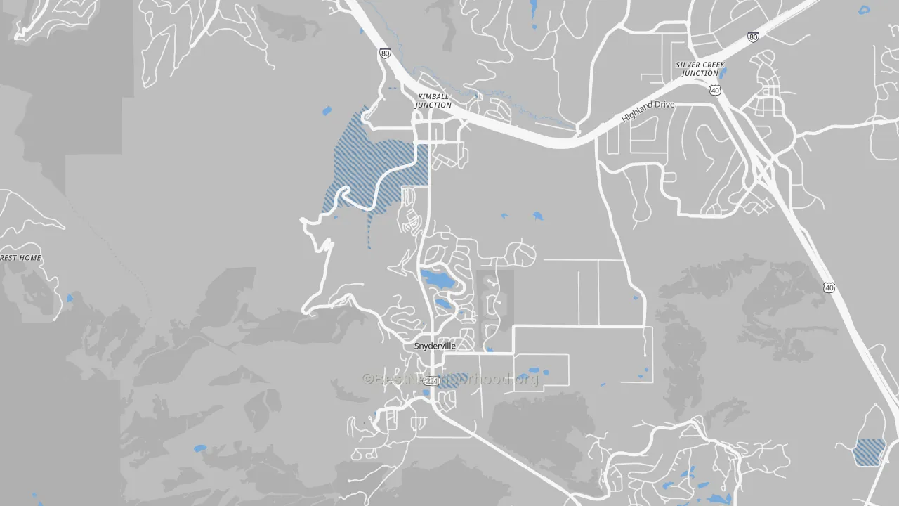 Transit Grade map of Snyderville, UT