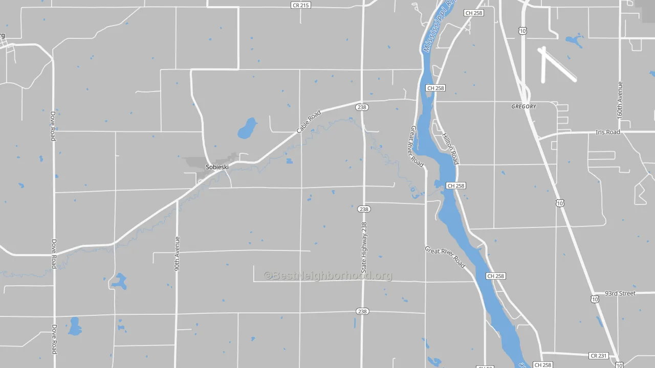 Transit Grade map of Sobieski, MN