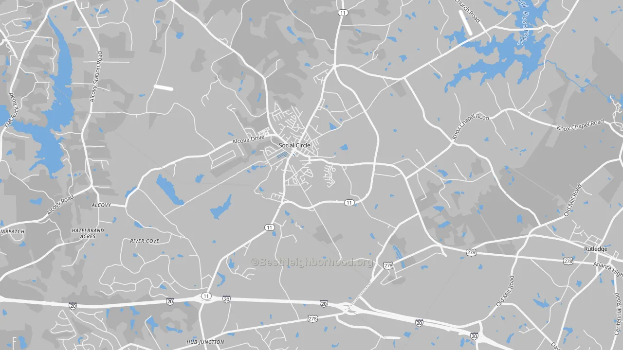 Transit Grade map of Social Circle, GA