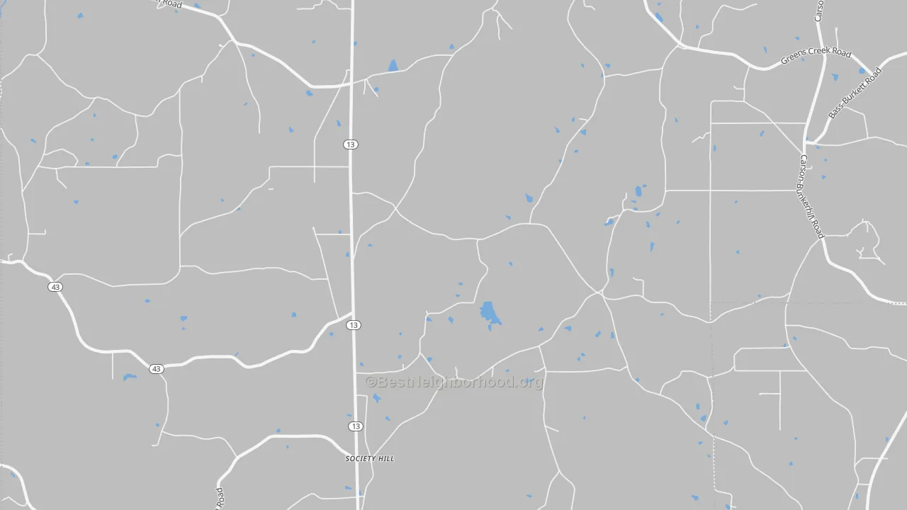 Transit Grade map of Society Hill, MS