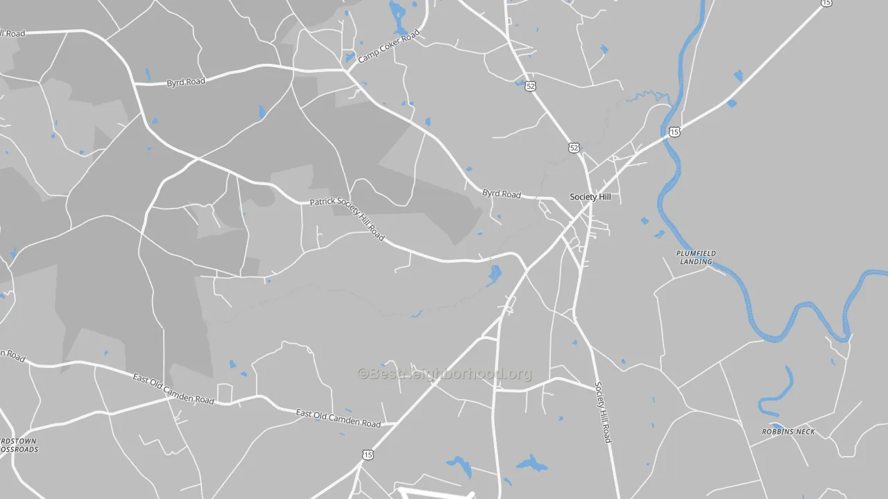 Transit Grade map of Society Hill, SC