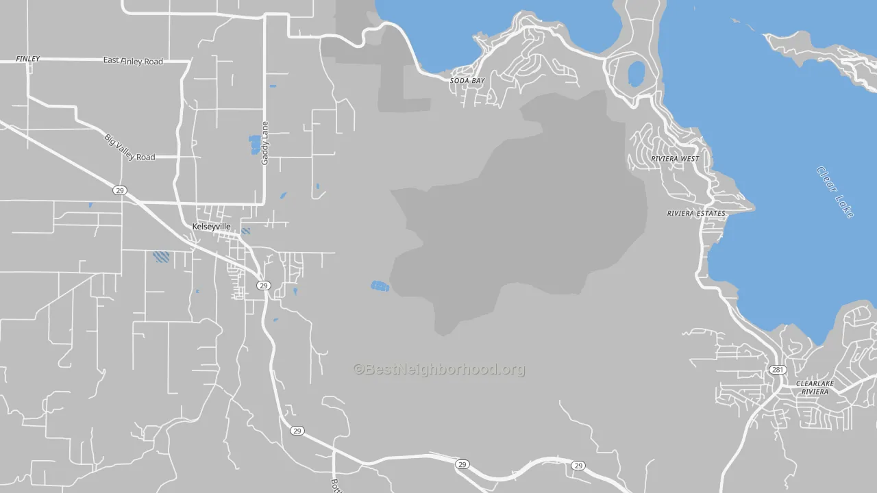 Transit Grade map of Soda Bay, CA