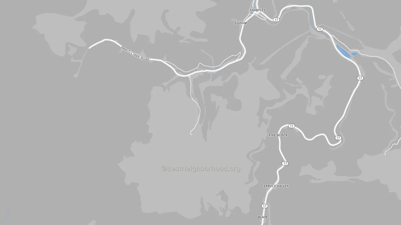 Transit Grade map of Sodom, WV