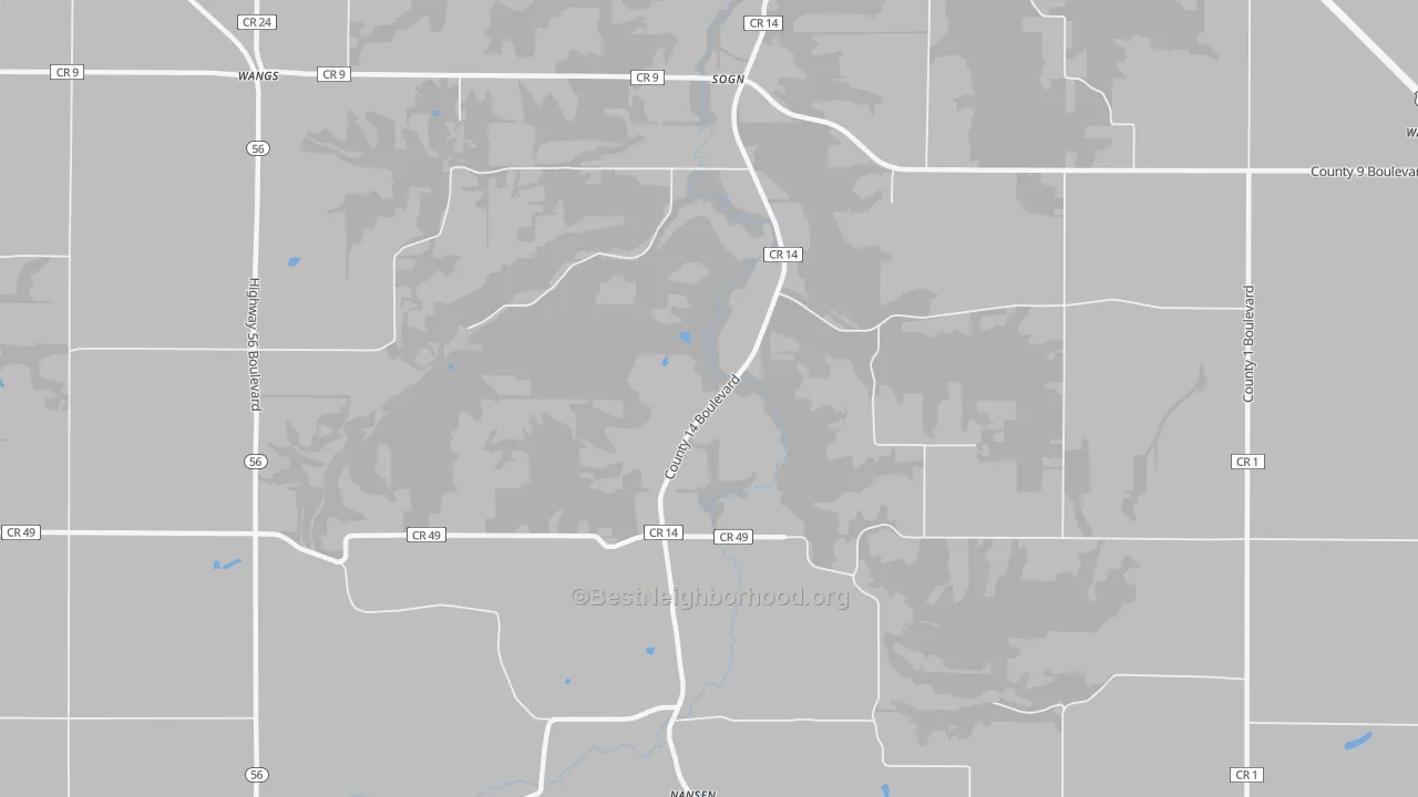Transit Grade map of Sogn, MN