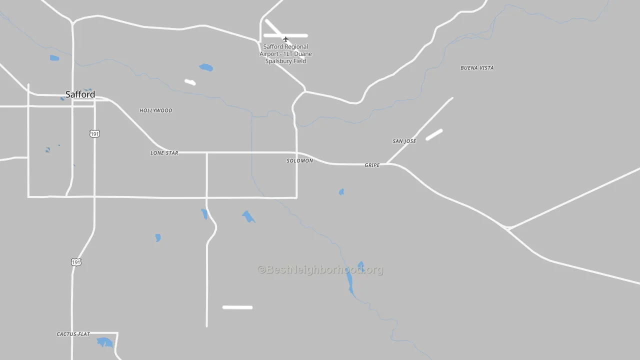 Transit Grade map of Solomon, AZ