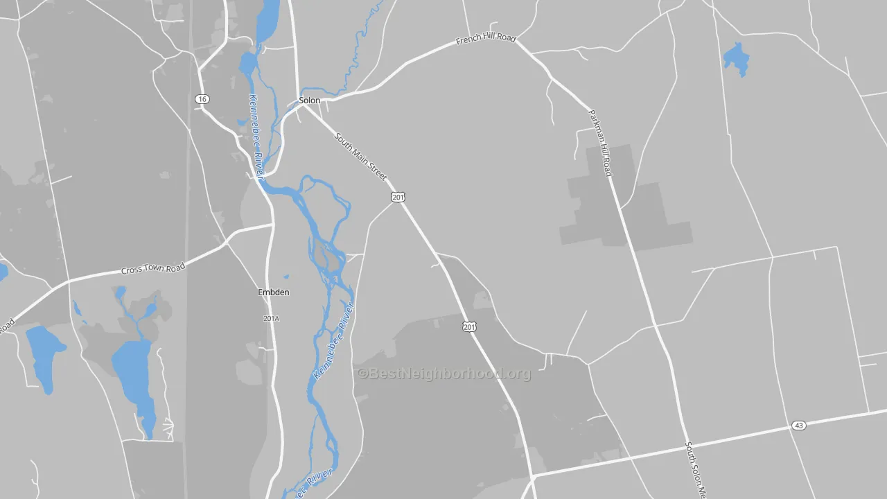 Transit Grade map of Solon, ME