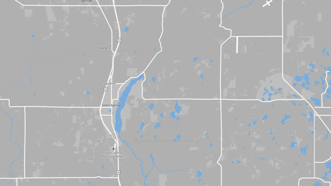 Transit Grade map of Solon Springs, WI