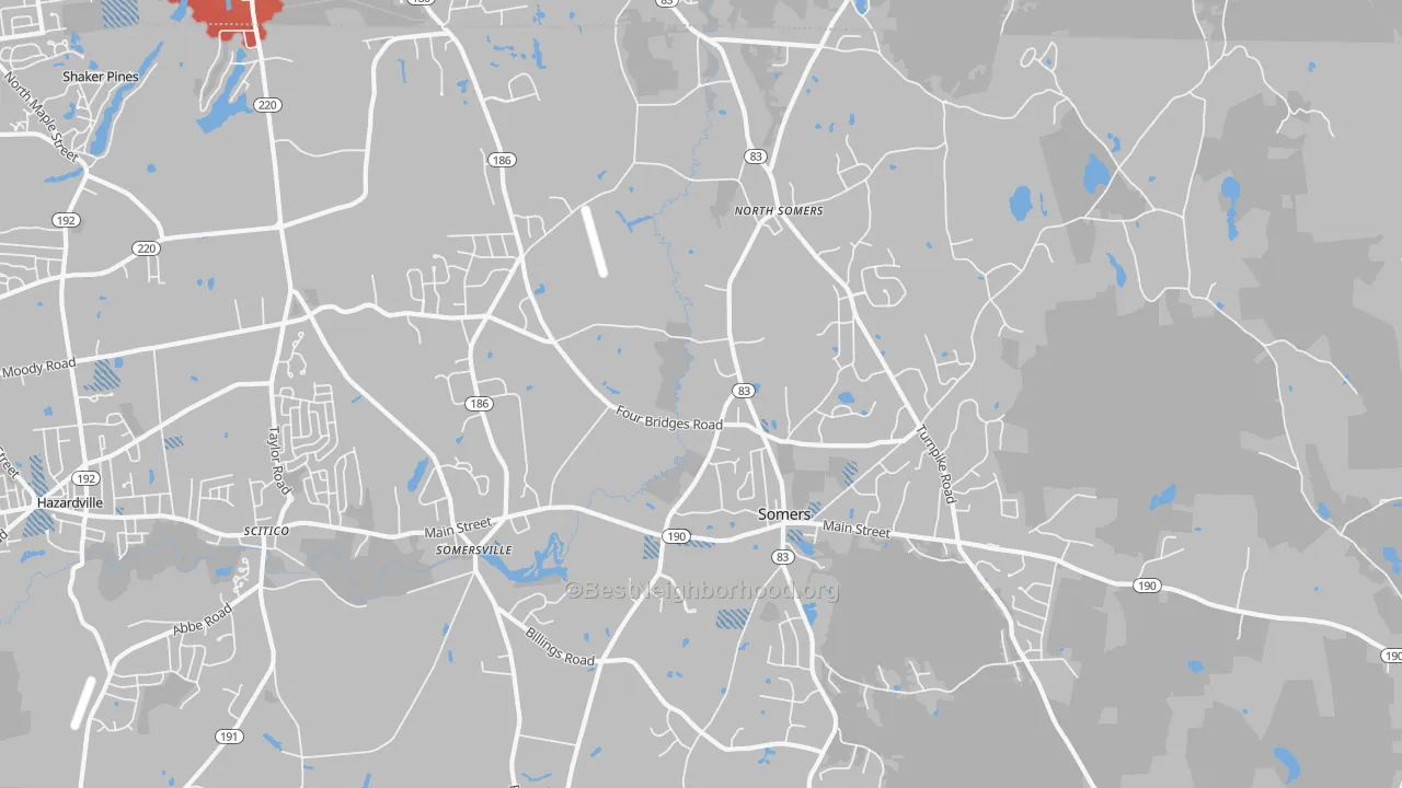 Transit Grade map of Somers, CT