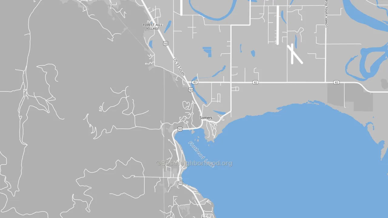 Transit Grade map of Somers, MT