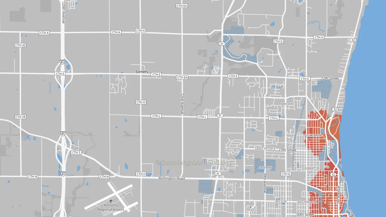 Transit Grade map of Somers, WI