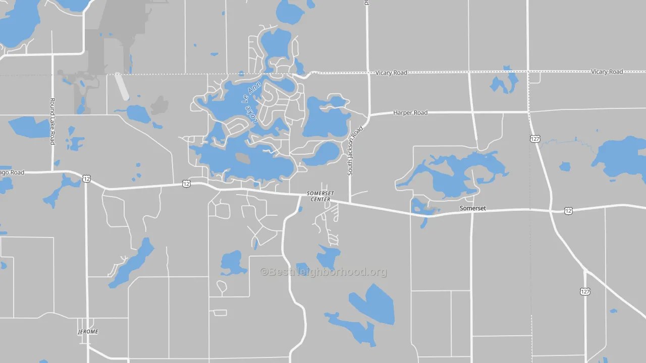 Transit Grade map of Somerset Center, MI