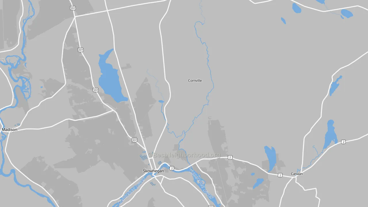 Transit Grade map of Somerset County, ME