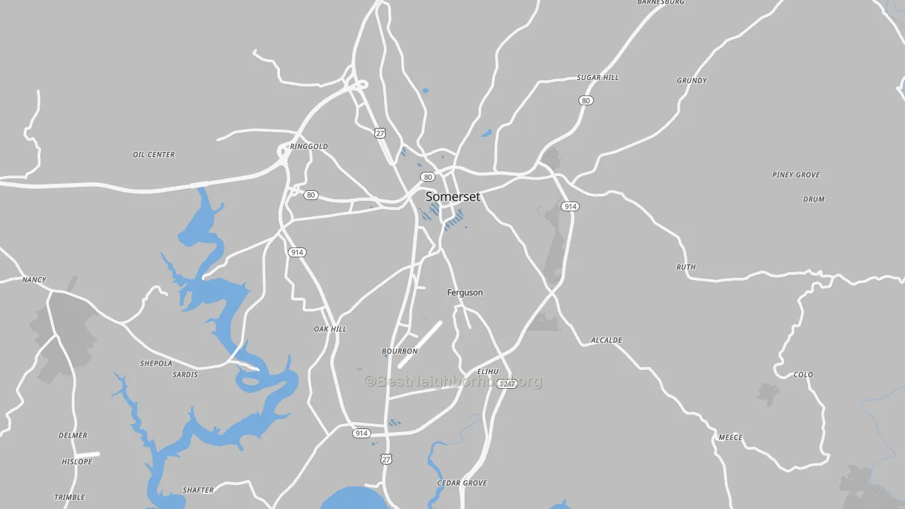 Transit Grade map of Somerset, KY