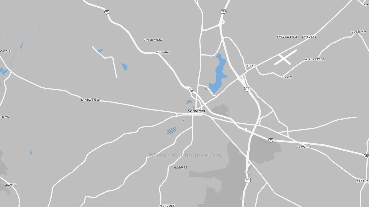 Transit Grade map of Somerset, PA