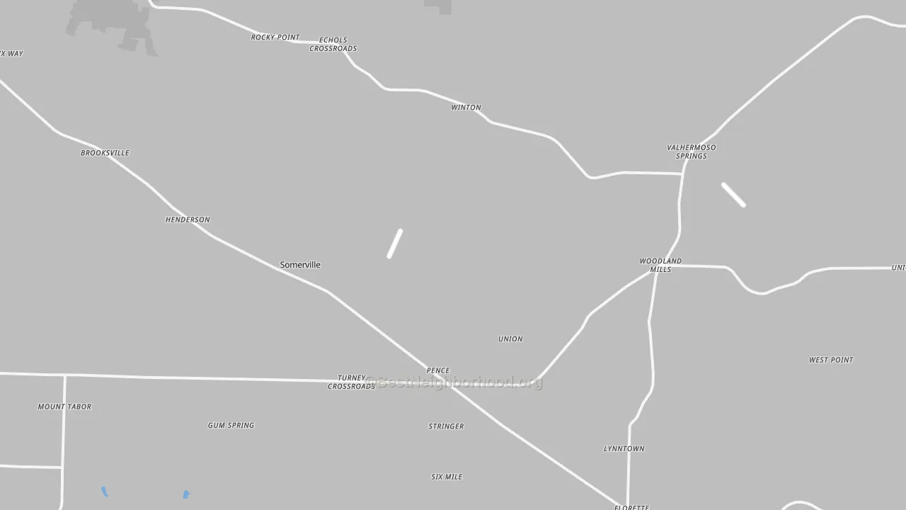 Transit Grade map of Somerville, AL
