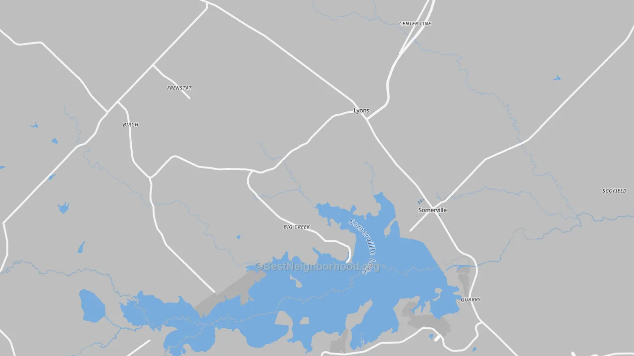 Transit Grade map of Somerville, TX