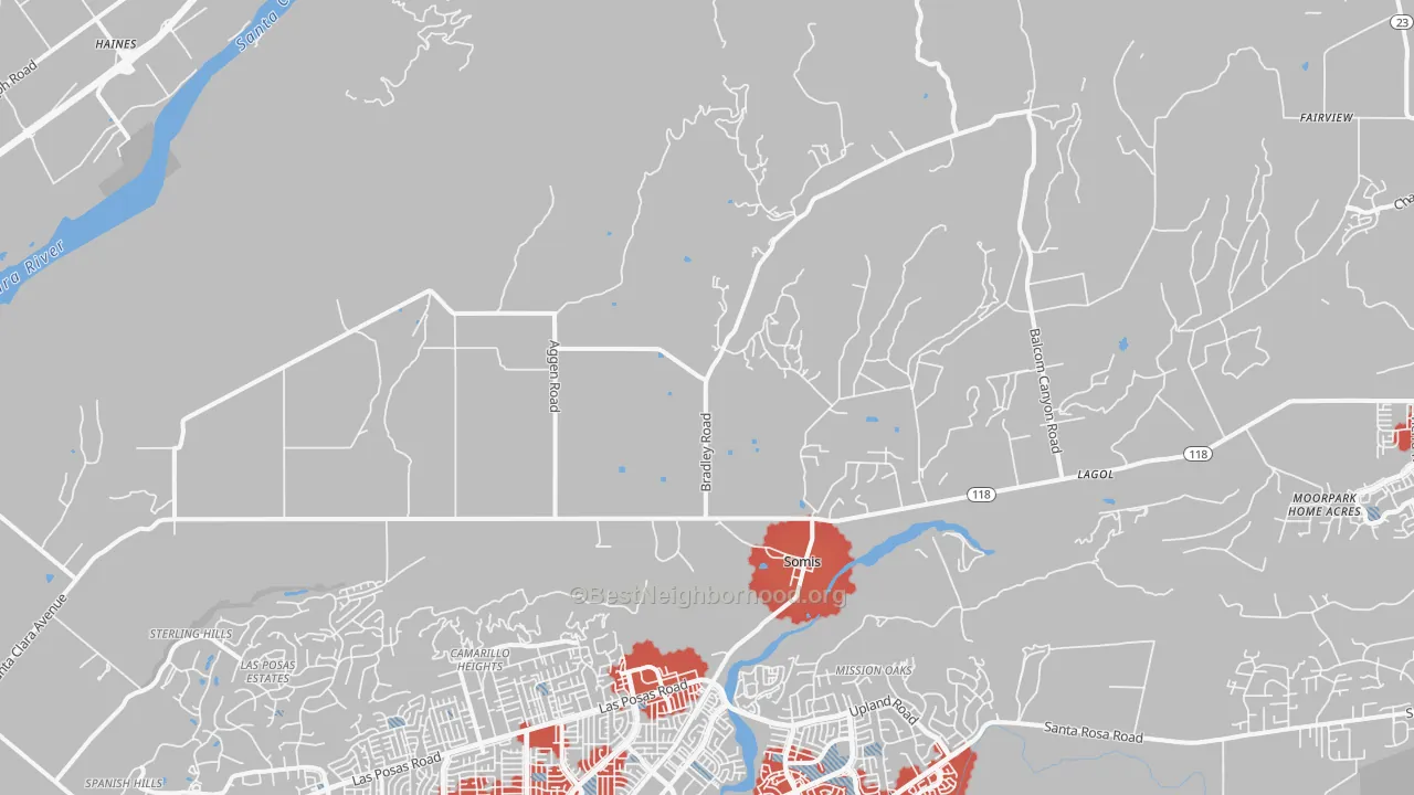 Transit Grade map of Somis, CA