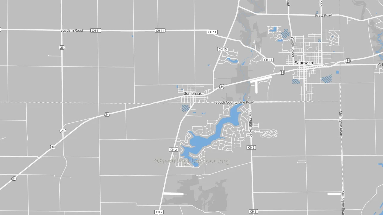 Transit Grade map of Somonauk, IL