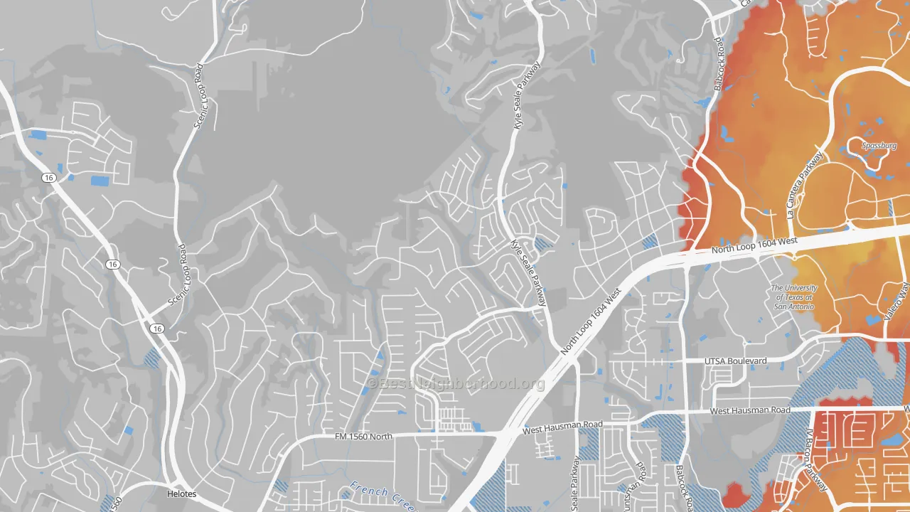 Transit Grade map of Sonoma Ranch, Helotes, TX