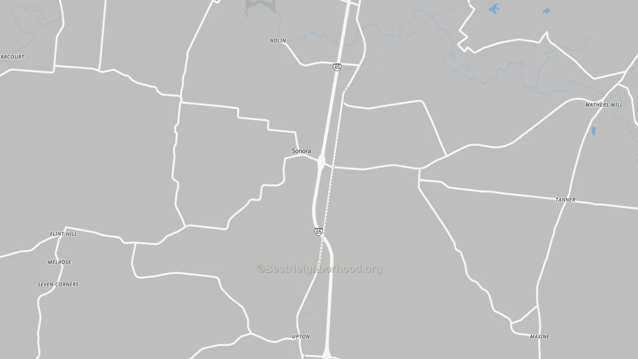 Transit Grade map of Sonora, KY