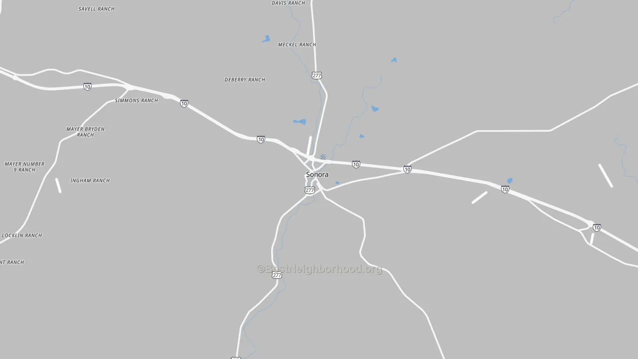 Transit Grade map of Sonora, TX