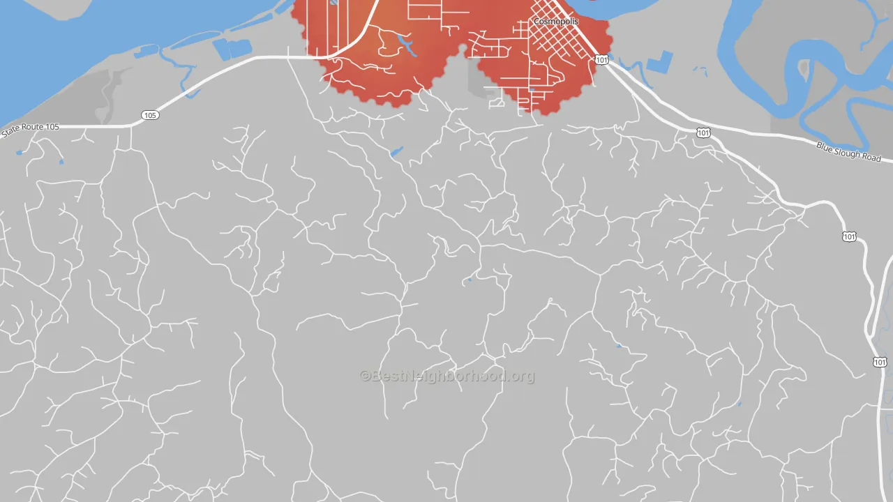 Transit Grade map of South Aberdeen, WA