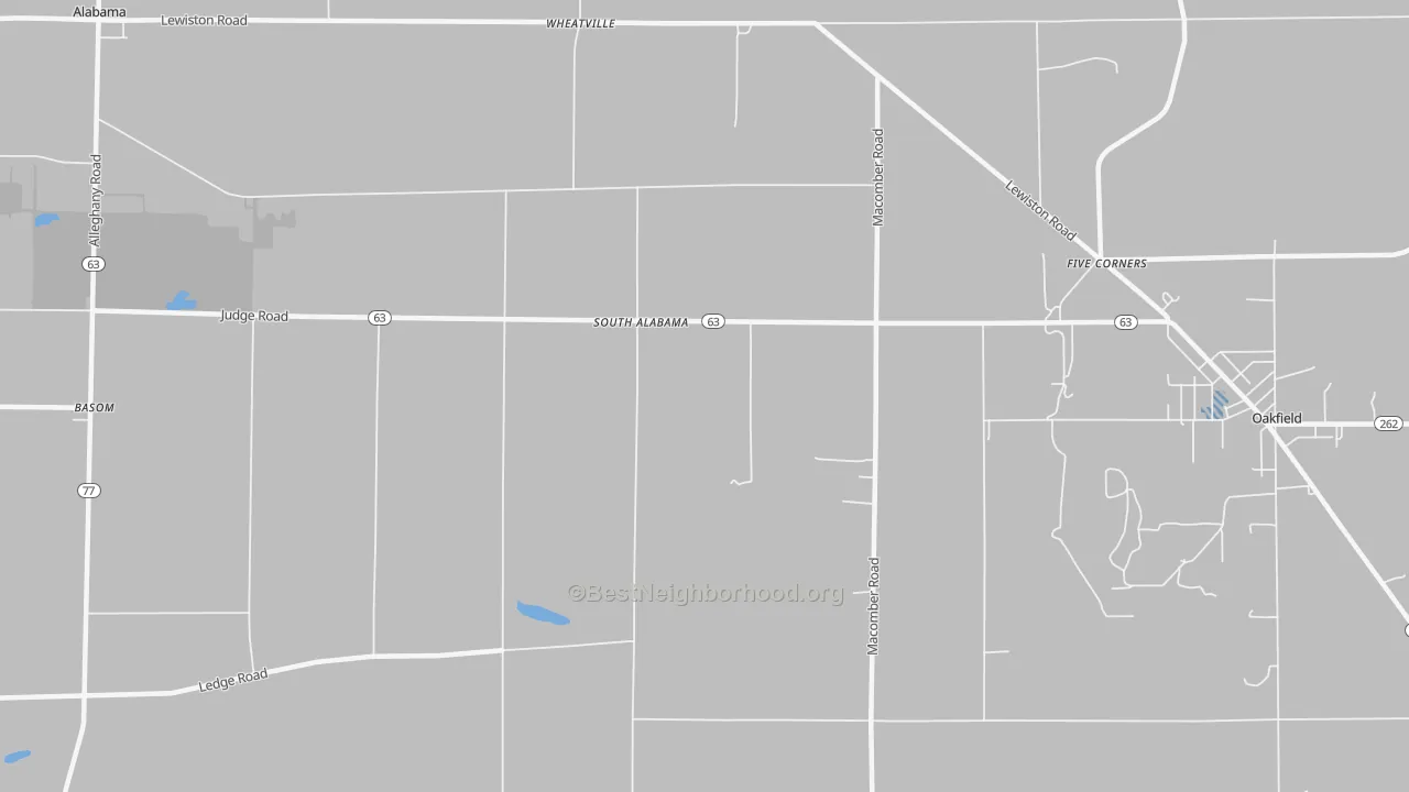 Transit Grade map of South Alabama, NY