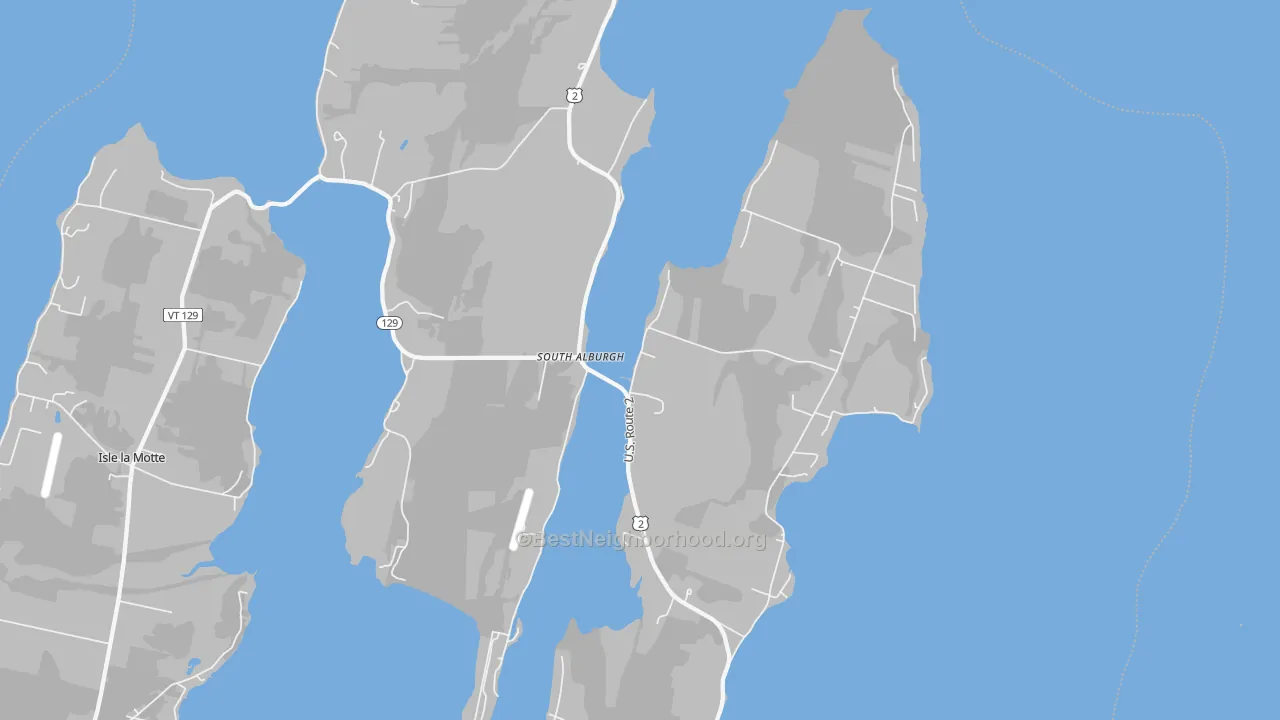 Transit Grade map of South Alburg, VT