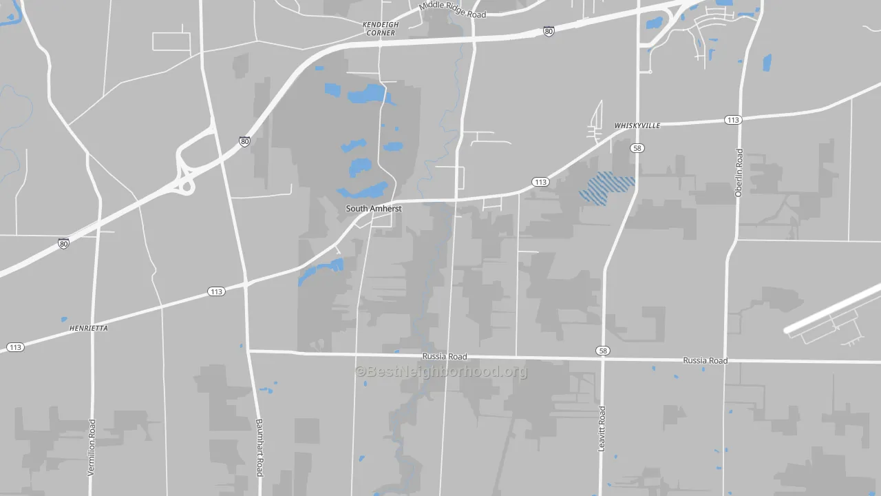 Transit Grade map of South Amherst, OH