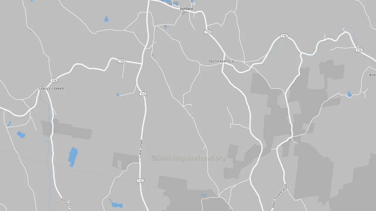 Transit Grade map of South Ashfield, MA