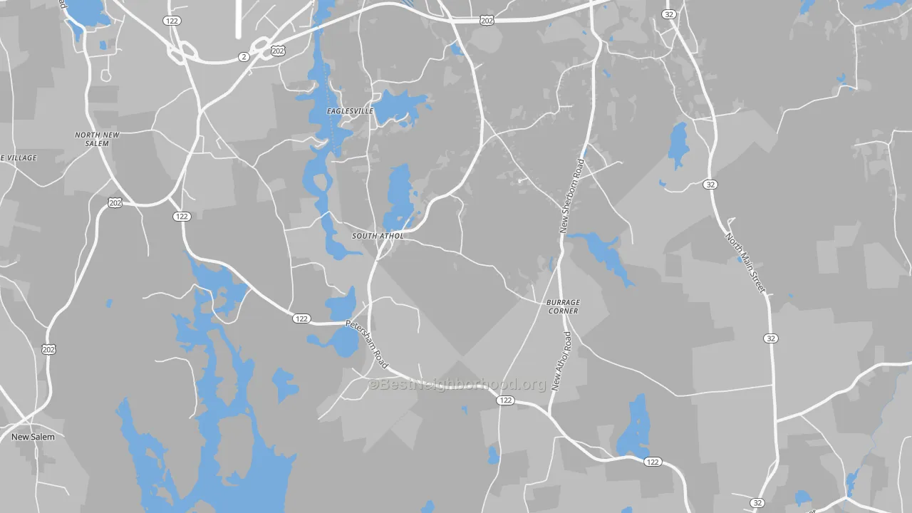 Transit Grade map of South Athol, MA