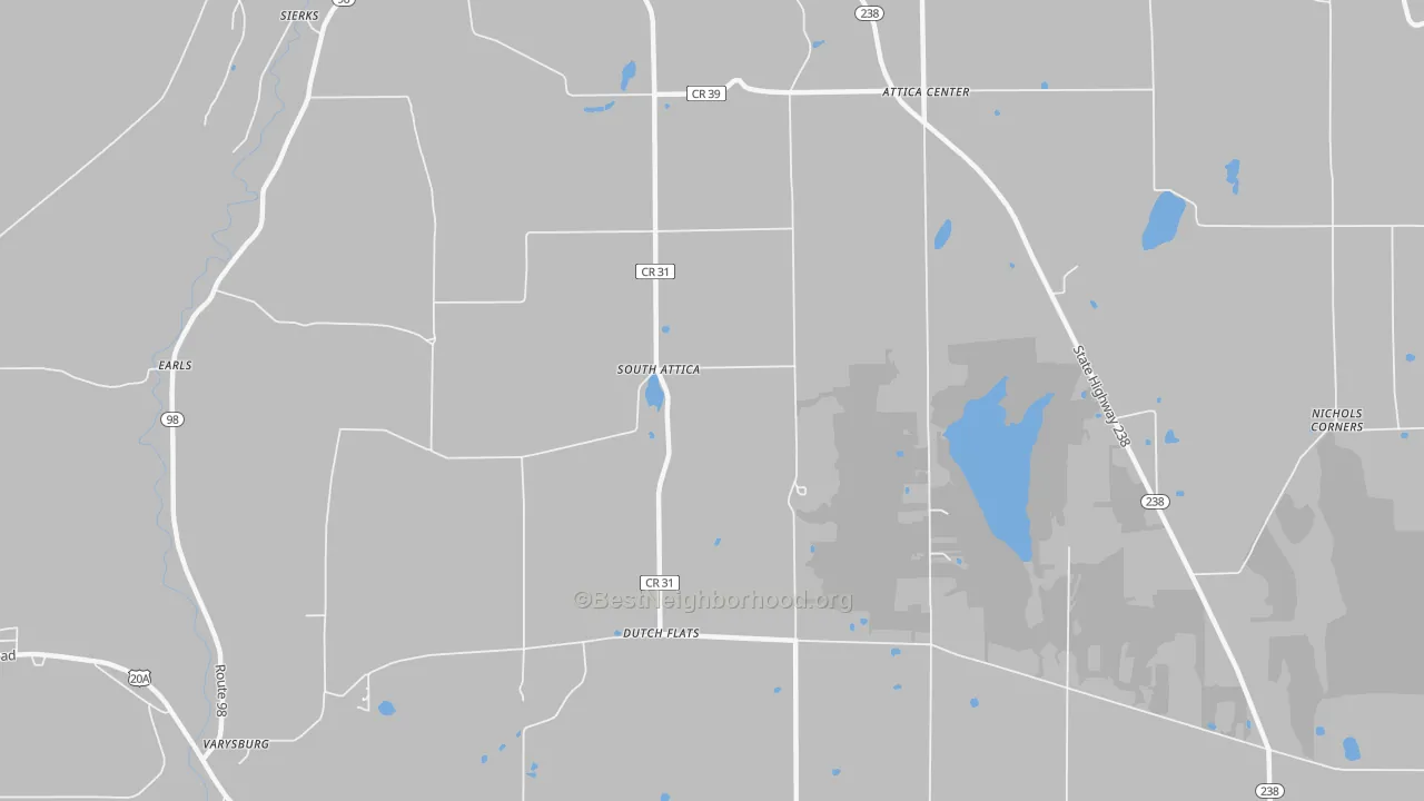Transit Grade map of South Attica, NY