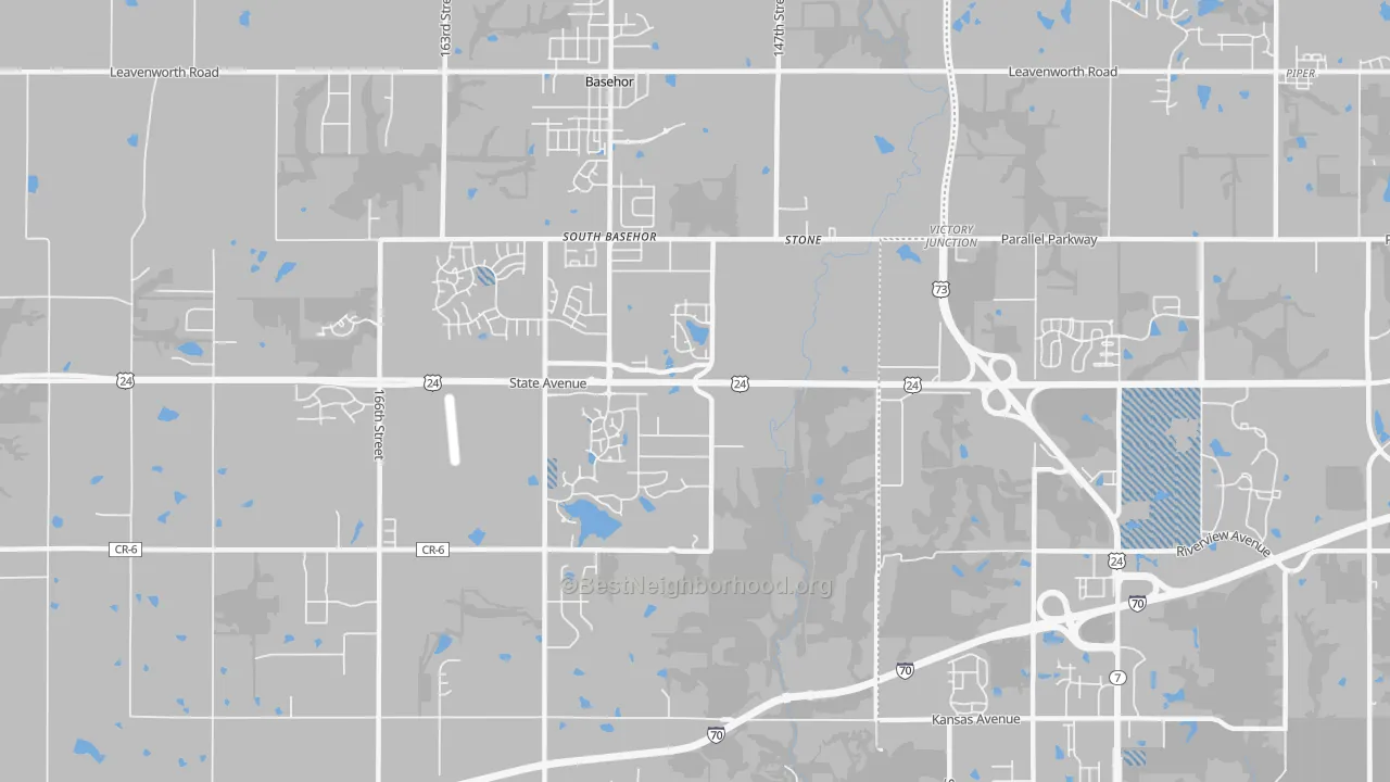 Transit Grade map of South Basehor, KS