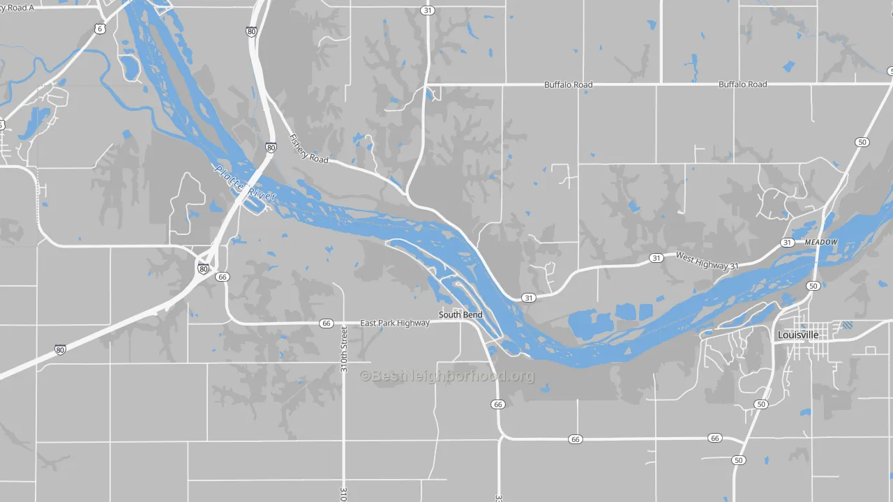 Transit Grade map of South Bend, NE