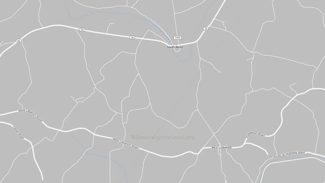Transit Grade map of South Bend, PA