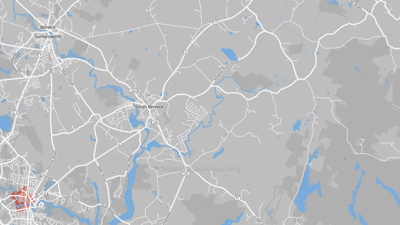 Transit Grade map of South Berwick, ME