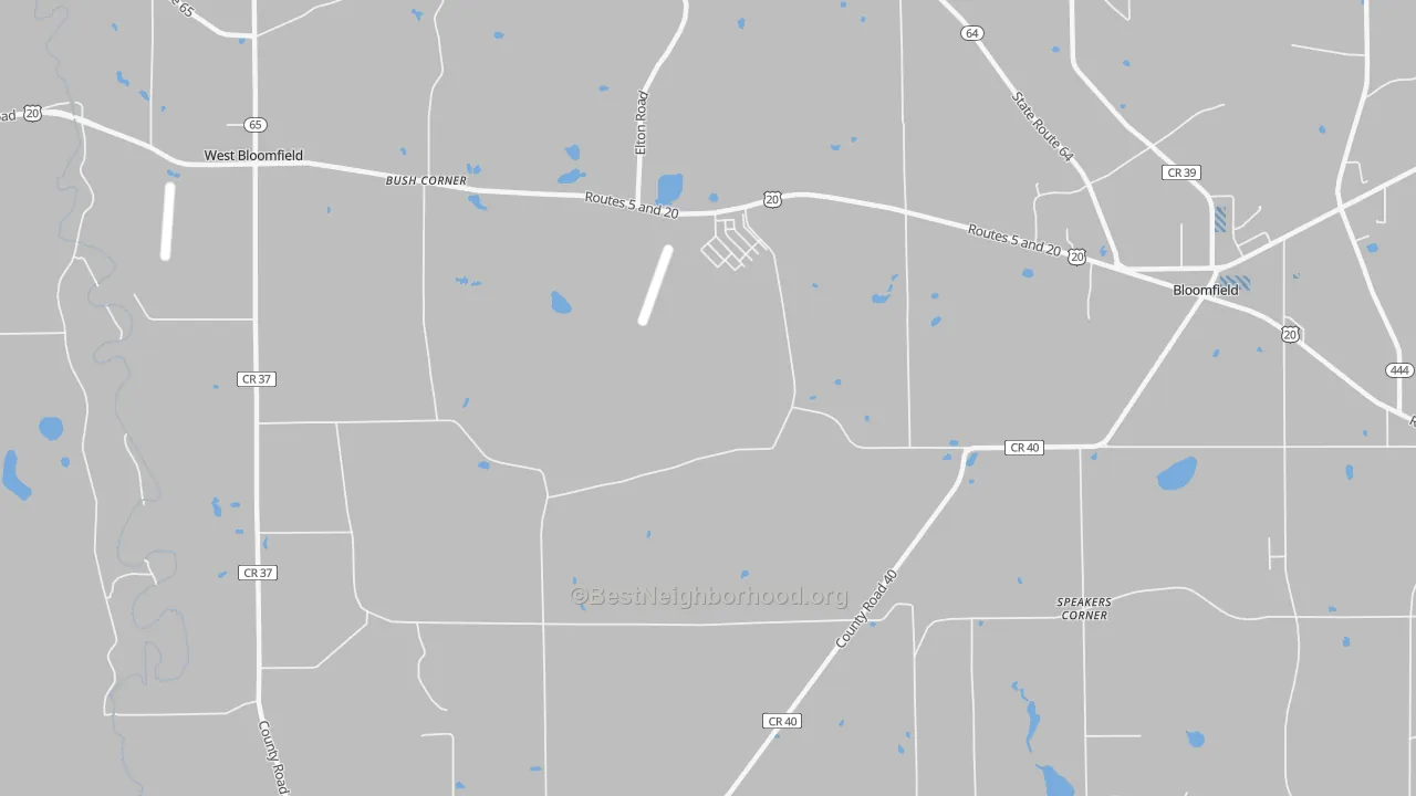 Transit Grade map of South Bloomfield, NY