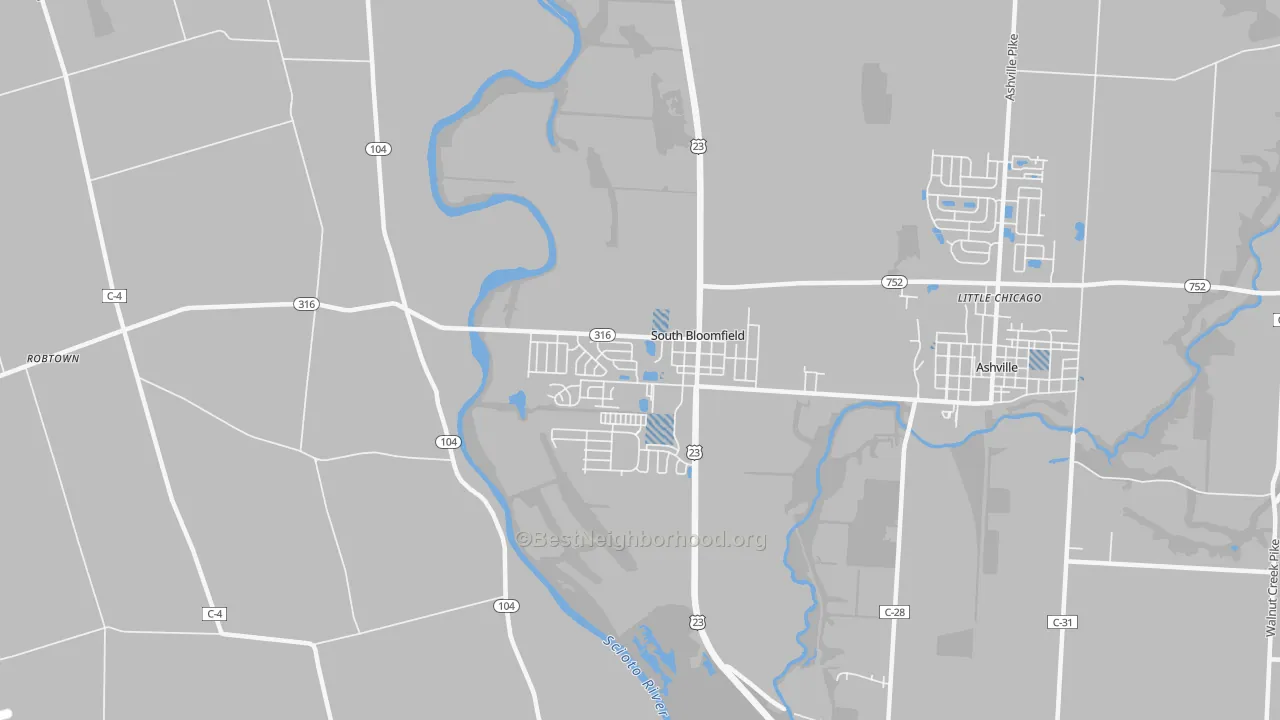 Transit Grade map of South Bloomfield, OH