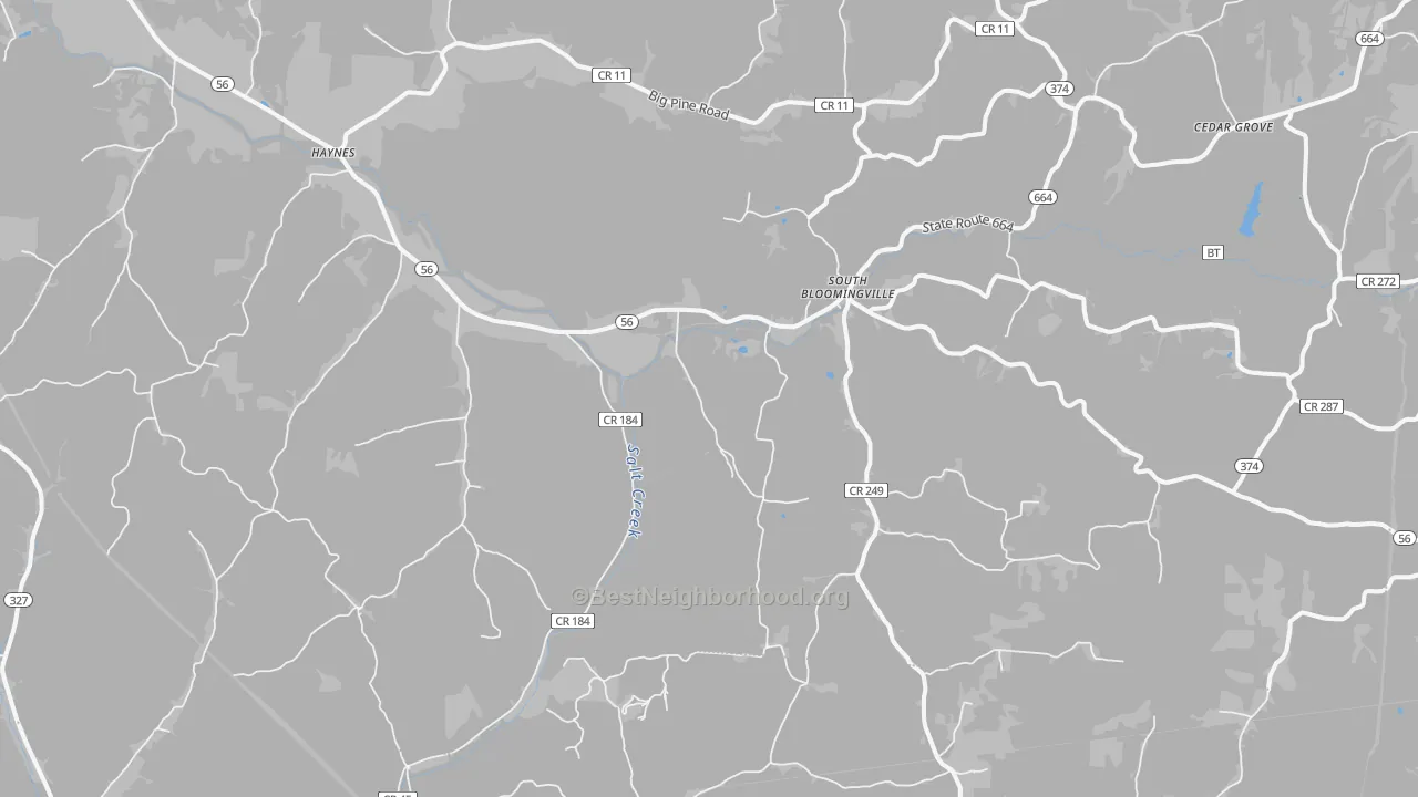 Transit Grade map of South Bloomingville, OH