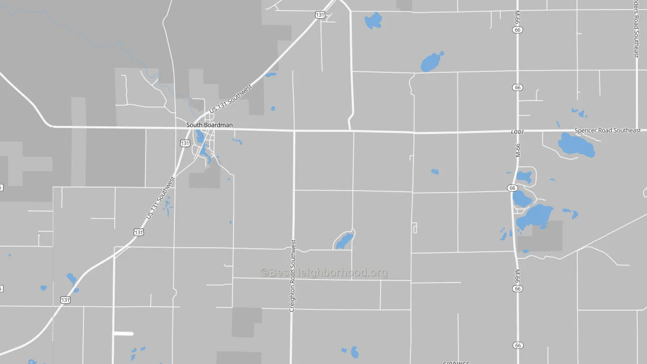 Transit Grade map of South Boardman, MI