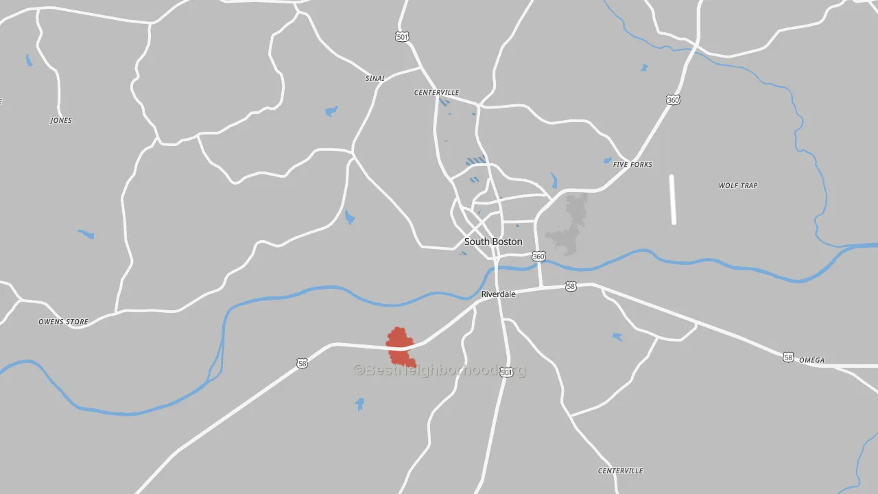 Transit Grade map of South Boston, VA