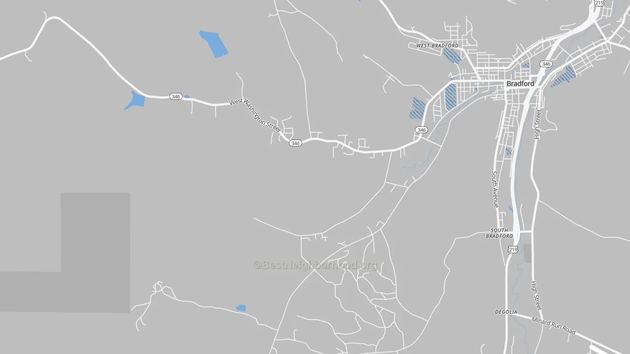 Transit Grade map of South Bradford, PA