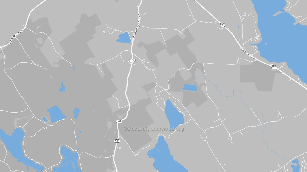 Transit Grade map of South Bridgton, ME